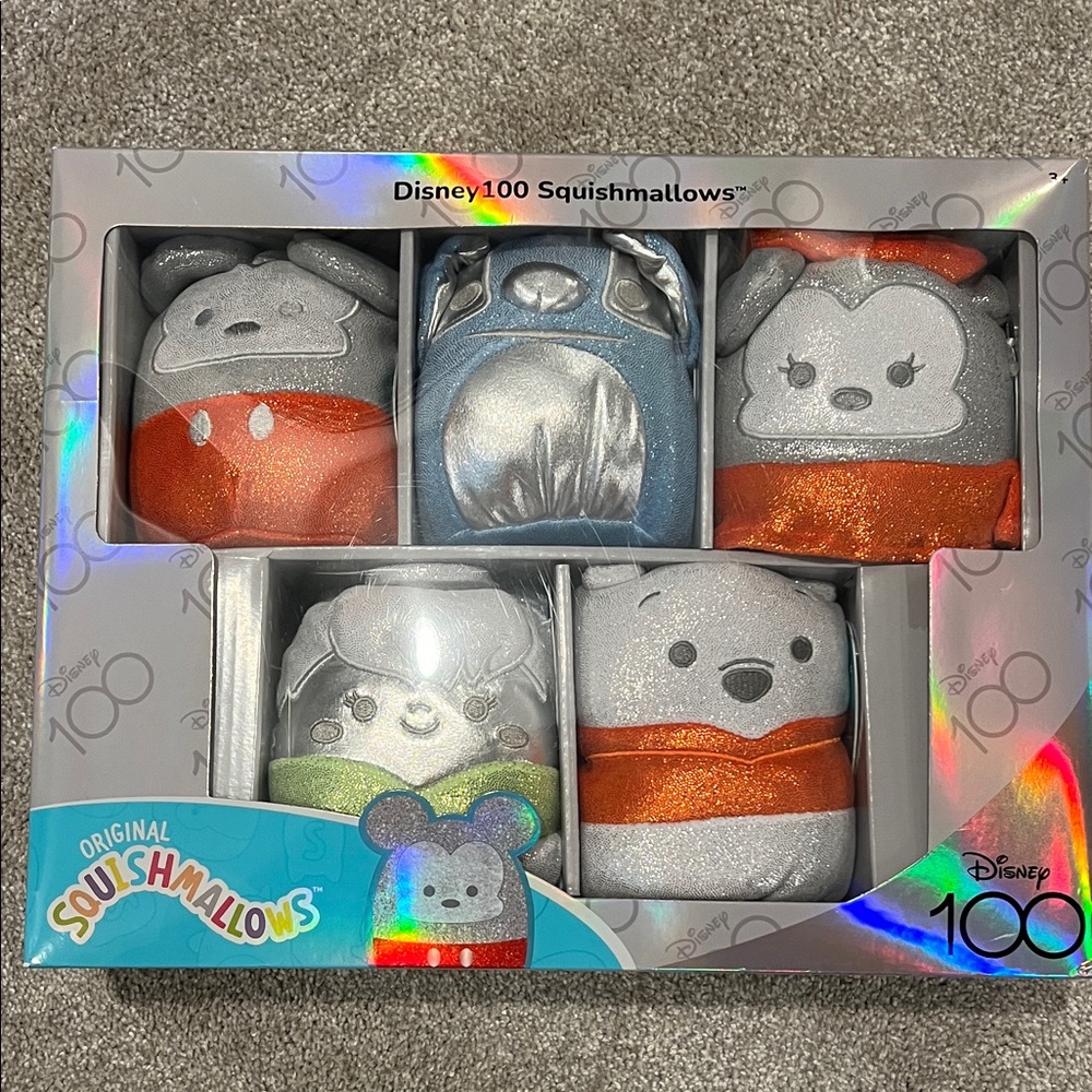 Disney Squishmallows Limited Edition Set Silver 100 Years